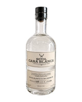 Botella de Licomar, Vinos y Licores Sotol Cara Blanca Ultra Premium 750ml, transparente con etiqueta crema y texto negro.